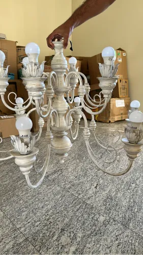 Lustre Provençal Branco Envelhecido