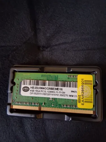 Memória notebook 4gb ddr3l 1333 mhz