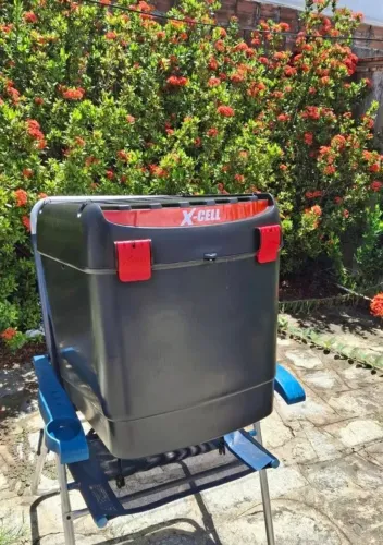 Baú XCELL 100 Litros + Suporte completo para CG 160