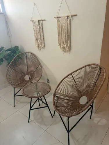 Kit Varanda | 2 Cadeiras + Mesa de Centro