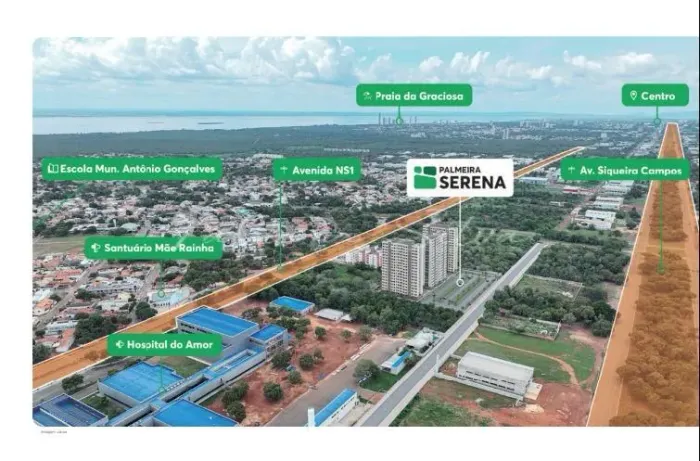 Apartamento 2 quartos Palmeira Serena na 1.101 sul (ACSU-SO 110)