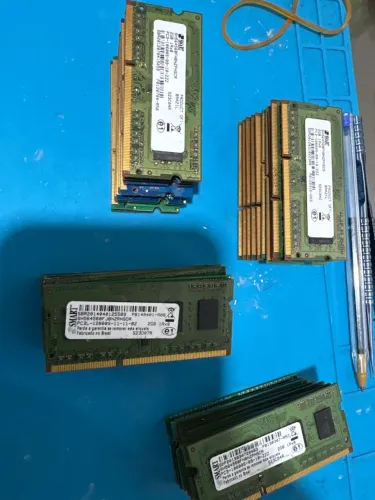 Lote 40 memória ddr3 notebook 2gb usada sem teste 