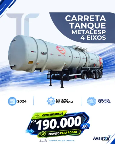 CARRETA TANQUE METALESP 4 EIXOS (2023/2024)