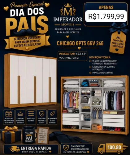 GUARDA ROUPAS TAMANHO G/GG