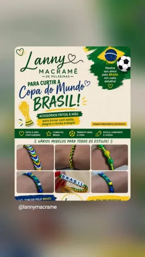 Artesanal pulseiras em macramê 