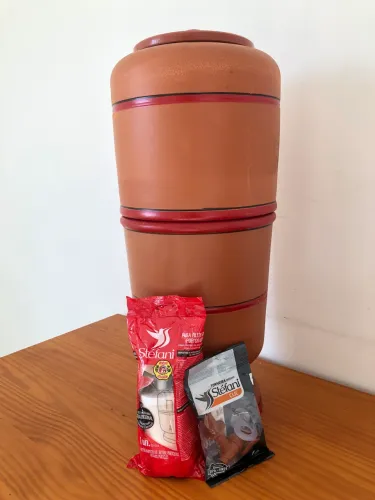 Filtro De Barro São João 6 Litros + Vela Tripla Ação e Torneira Clic Stéfani