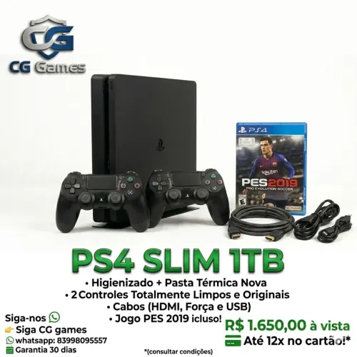 PlayStation 4 Slim HD 1TB + 2 controles contrles