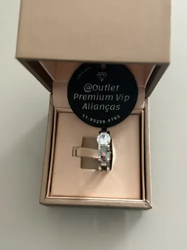 Anel bvlgari solitário removível prata