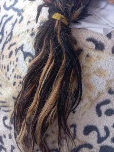 Cabelo humano 40 centímetros 120 gramas