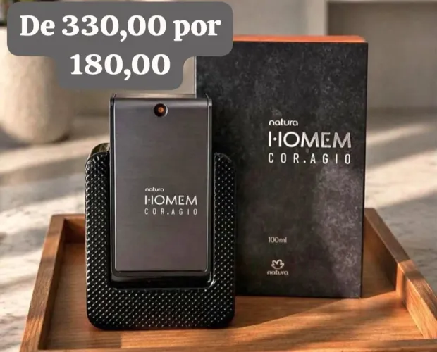 Promoção natura homem cor.agio de 330 por 180
