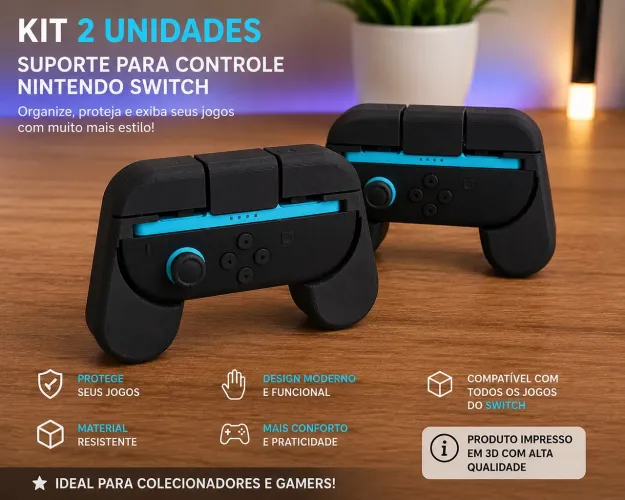 Kit 2 unidades suporte para controle de Switch 2