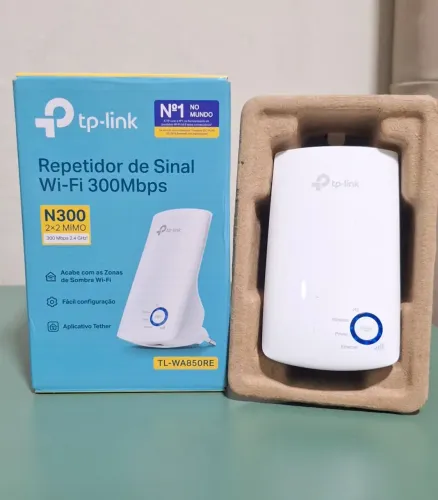 Repetidor de sinal wifi Tp-link 850re de 300mbps. Melhor marca! Buscar próximo a Doca.