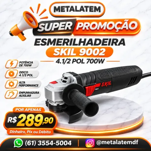 ESMERILHADEIRA ANGULAR SKIL 9002 4.1/2 POL 700W