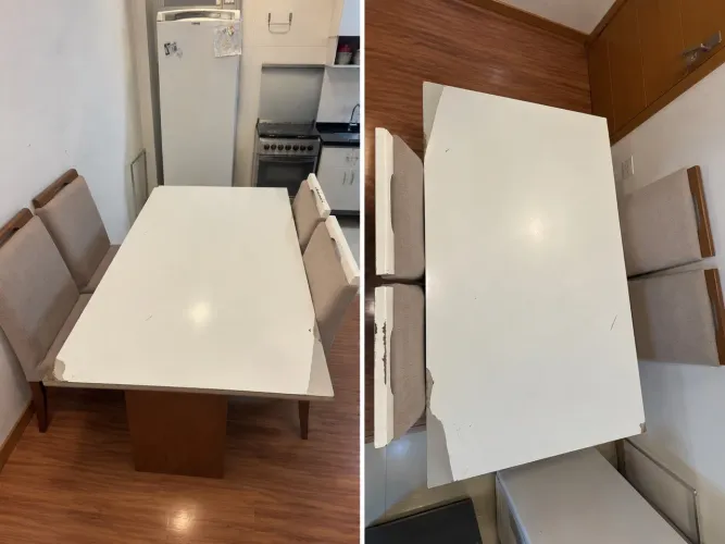 Mesa jantar e 4 cadeiras