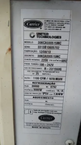 Ar condicionado 36 mil BTUs baixo preço pra sair hj
