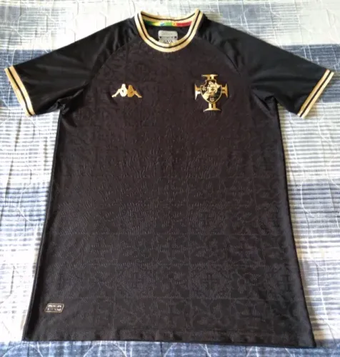Camisa Original Vasco III 2022 Kappa Preto e Dourado Raridade Tamanho M
