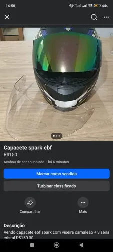 Capacete spark ebf