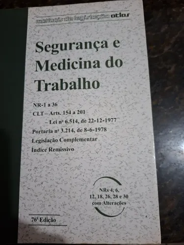 Livros de Segurança e Medicina do Trabalho 