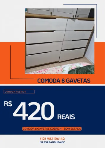 Cômoda 8 gavetas