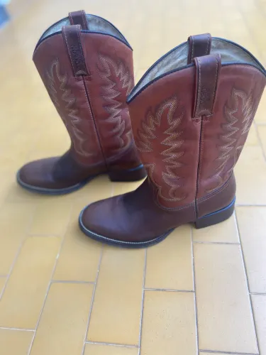 Bota couro legítimo Tucson Boots masculina texana