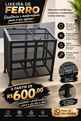 Lixeira de estilo moderno