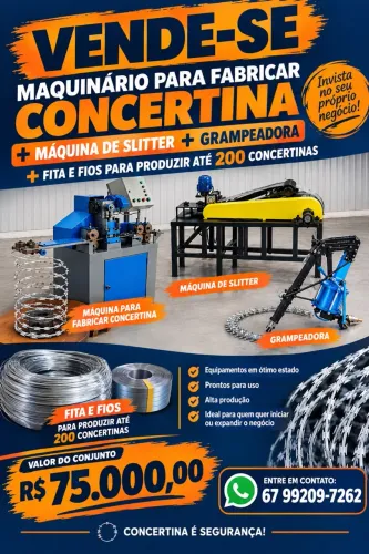 Vende -se. Fábrica de concertina