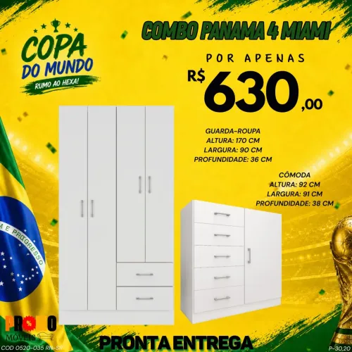 Guarda roupa com cômoda - ENTREGA IMEDIATA 