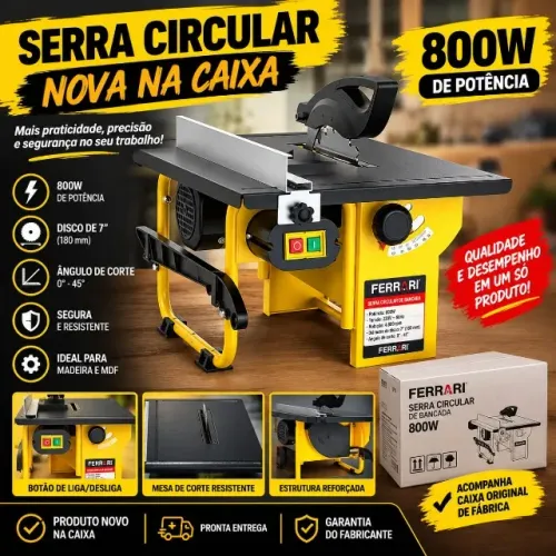 Serra circular 800w nova