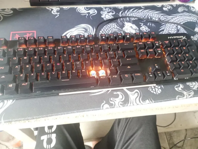 Teclado mecânico switch azul