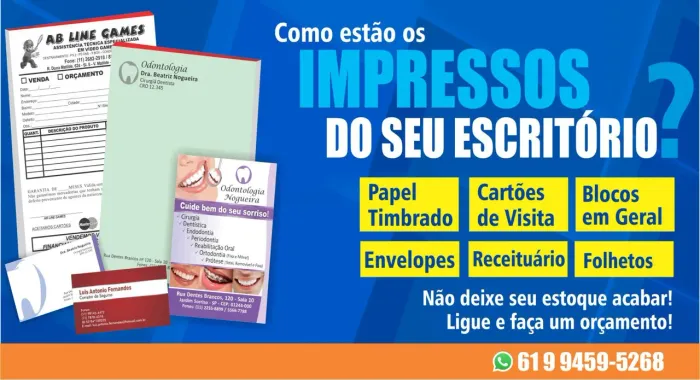 Gráfica, cartão de visita, panfletos 