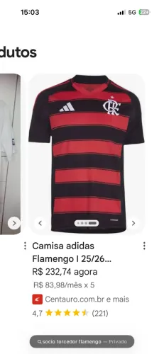 Camisa original do Flamengo - Relíquia