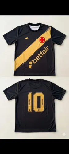 Camisa Vasco Betfair Preta e Dourada