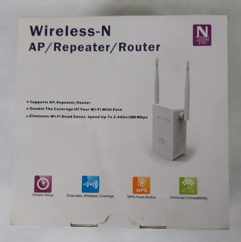 Roteador e Repetidor Wi-Fi Mini Wireless-N - Seminovo na Caixa!