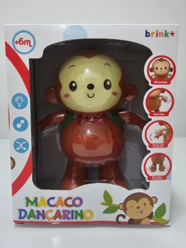 Brink+ Macaco Dançarino com Luz e Som - Novo