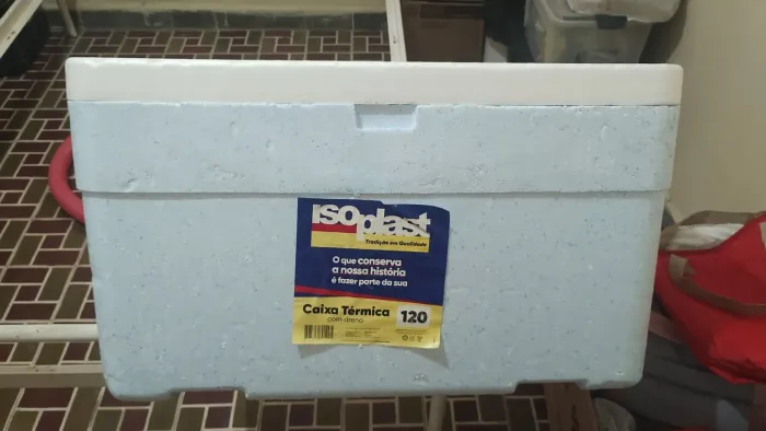 Caixa térmica isopor 120 litros