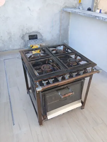 Fogão Industrial 4 Bocas + Forno + chapa