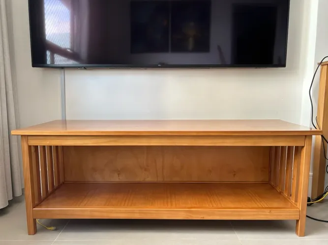 Rack ou Recamier Campestre 100% Madeira Maciça Mel- CASA HUMA. Novo apenas 1 mês de uso