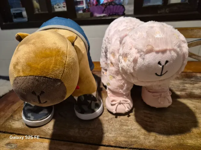 Criamigos Casal Capivara pelucias com sapatinhos NOVOS