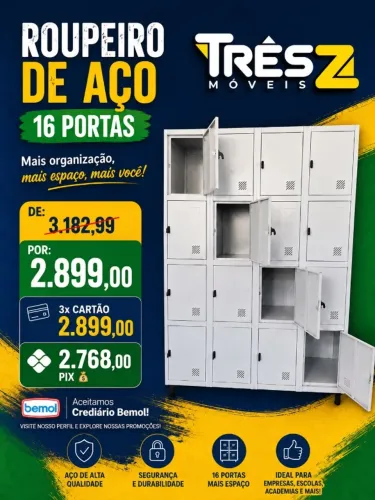ARMÁRIOS E ESTANTES EM AÇO