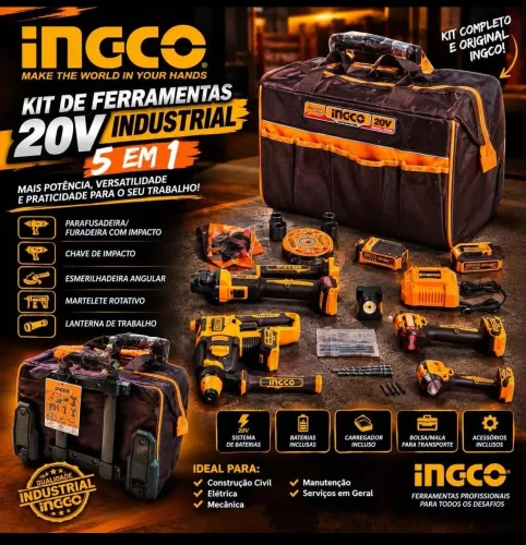 Kit 5 peças INGCO