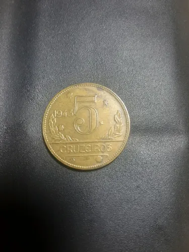 Moeda 5 cruzeiros 1943 FC peça coleção 
