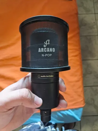Microfone Audio-Technica AT2020 Condensador Cardioide + Pop Filter - Usado