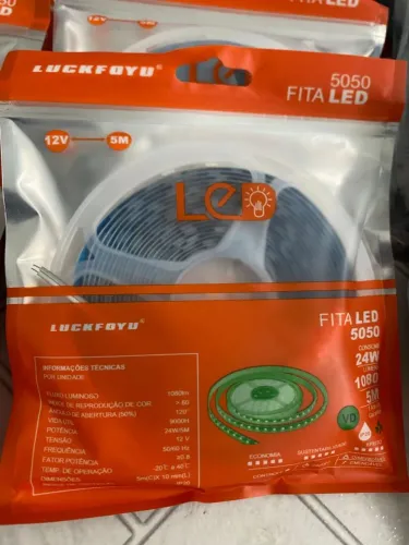 Fita LED 5050 5M Azul e Verde 12V - Super Brilho 1080 Lumens