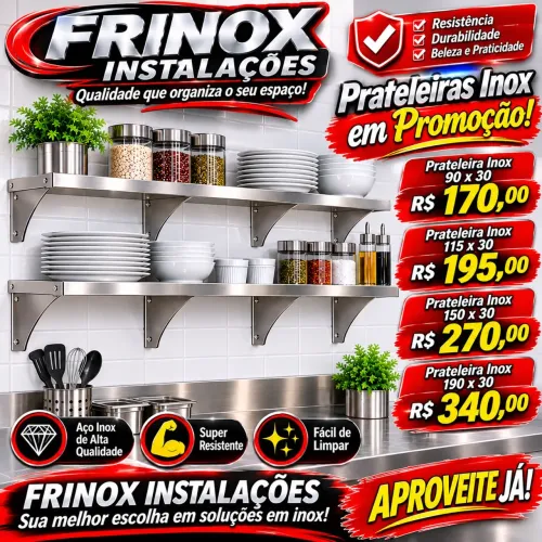 Prateleiras inox 
