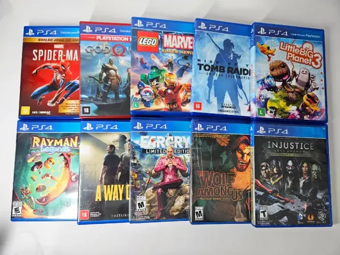 Pack de 10 Jogos Usados de Ps4 em Excelente estado!