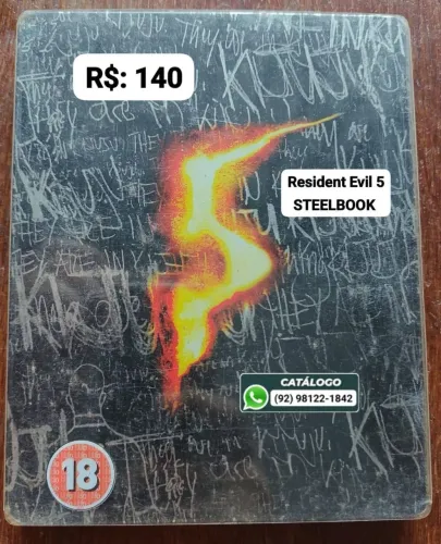 Resident Evil 5 Steelbook + Luva = R$: 140
