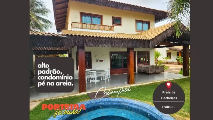 FLECHEIRAS EM CONDOMÍNIO ALTO PADRÃO, PÉ NA AREIA E COM PRIVACIDADE