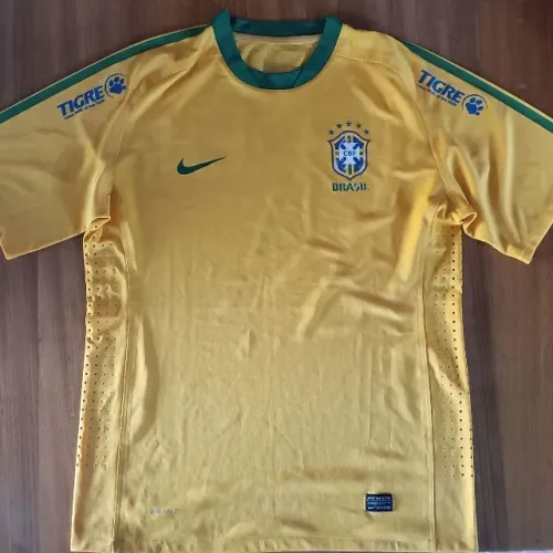 camisa original 2010 modelo jogador seleção brasileira cbf nike amarela tamanho gg brasil