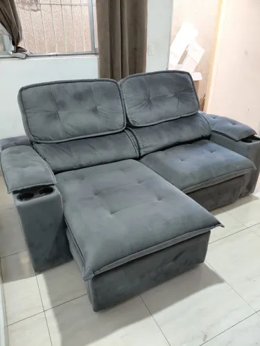 Sofa Reclinavel Cinza