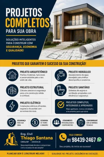 PROJETOS COMPLETOS PARA SUA OBRA - PROMOÇÃO IMPERDÍVEL!